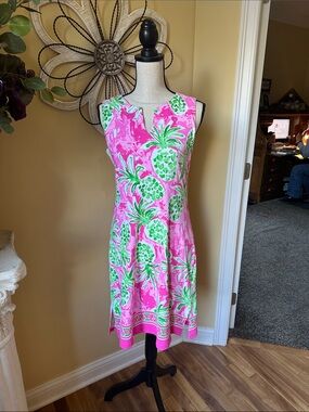 Barbara Erickson Pink & Green Mini Dress